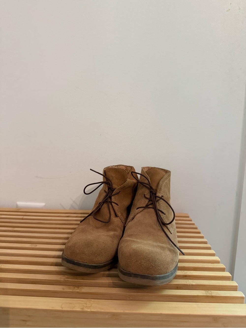 Lucky Brand Women's Tan Suede Lace-Up Ankle Booties